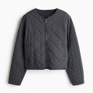 Women's Quilted Gray Jacket